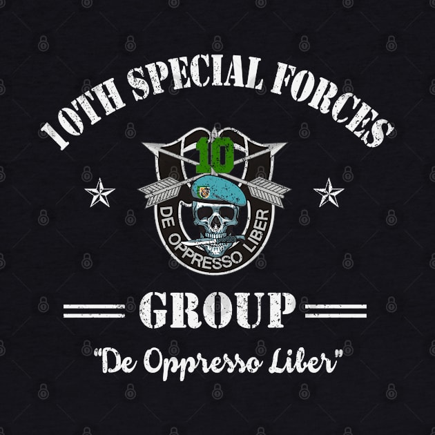 Proud US Army 10th Special Forces Group Veteran De Oppresso Liber SFG - Gift for Veterans Day 4th of July or Patriotic Memorial Day by Oscar N Sims